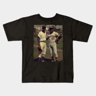 Ernie Banks and Roberto Clemente at Wringley Field, 1970 Kids T-Shirt